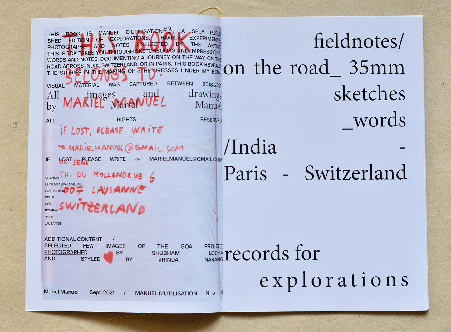 MANUEL D'UTILISATION #3