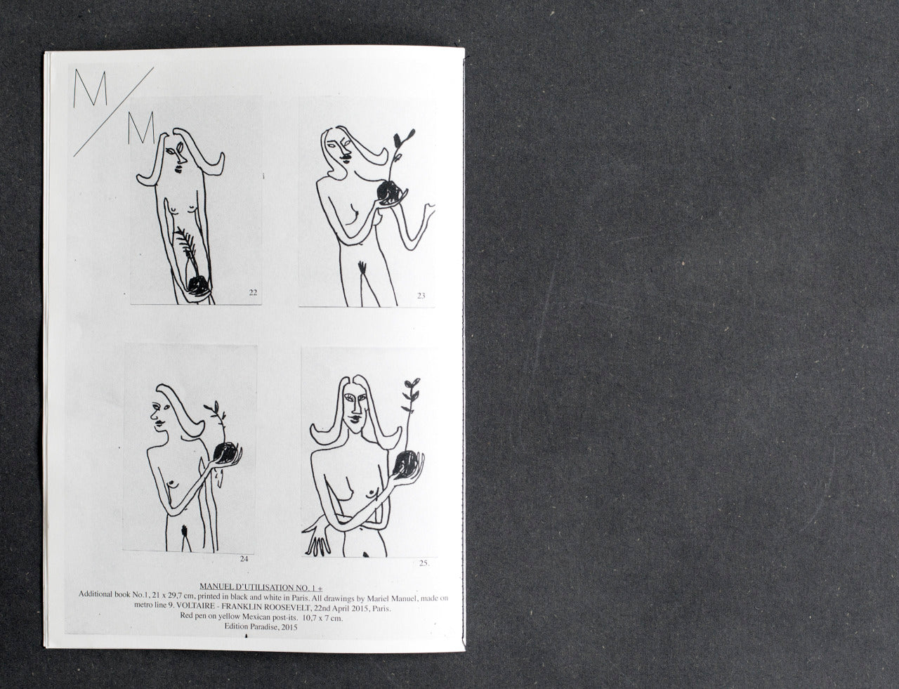 MANUEL D'UTILISATION #1 + / 25 Women Holding Plant + botanical studies