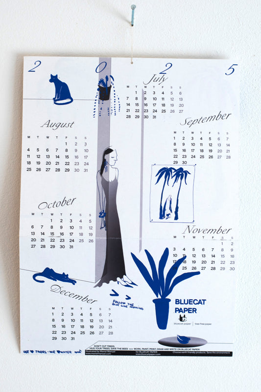 Tree-free illustrated 2025 calendar