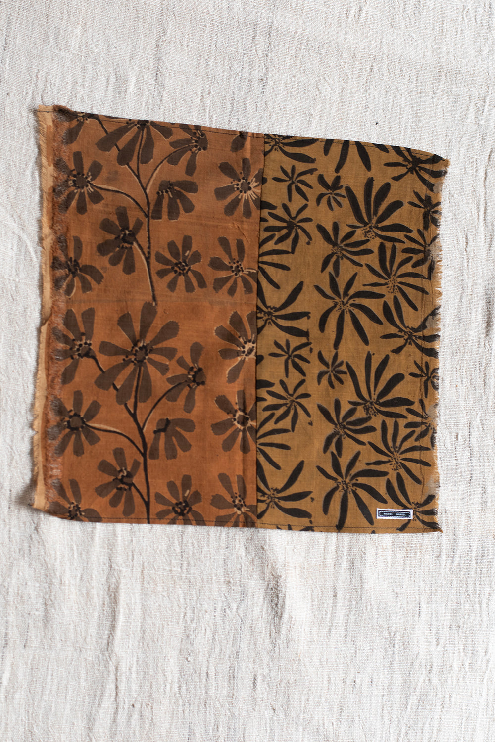 Natural dyes kalamkari block printed cotton neck bandana
