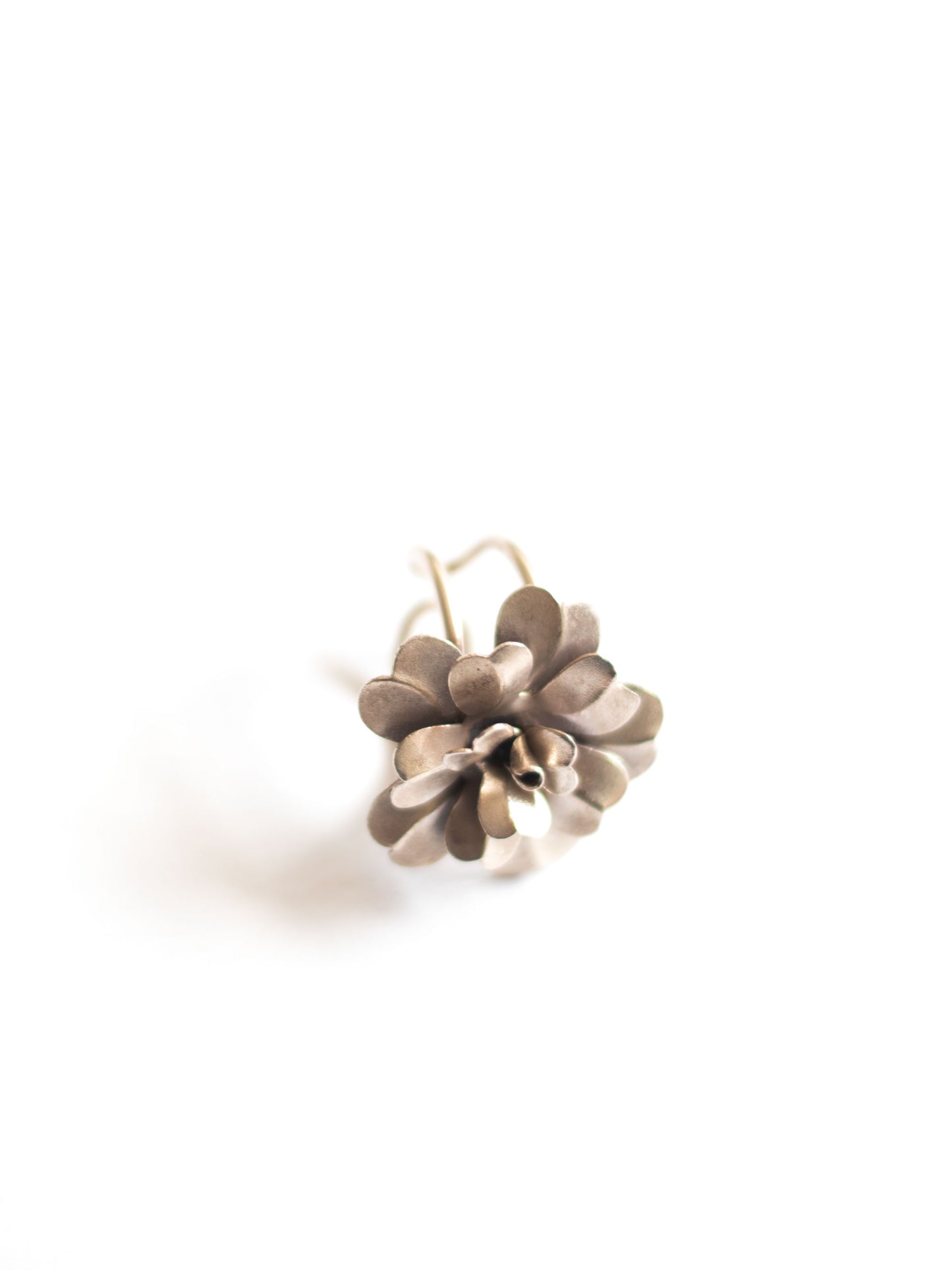 Petal silver ring