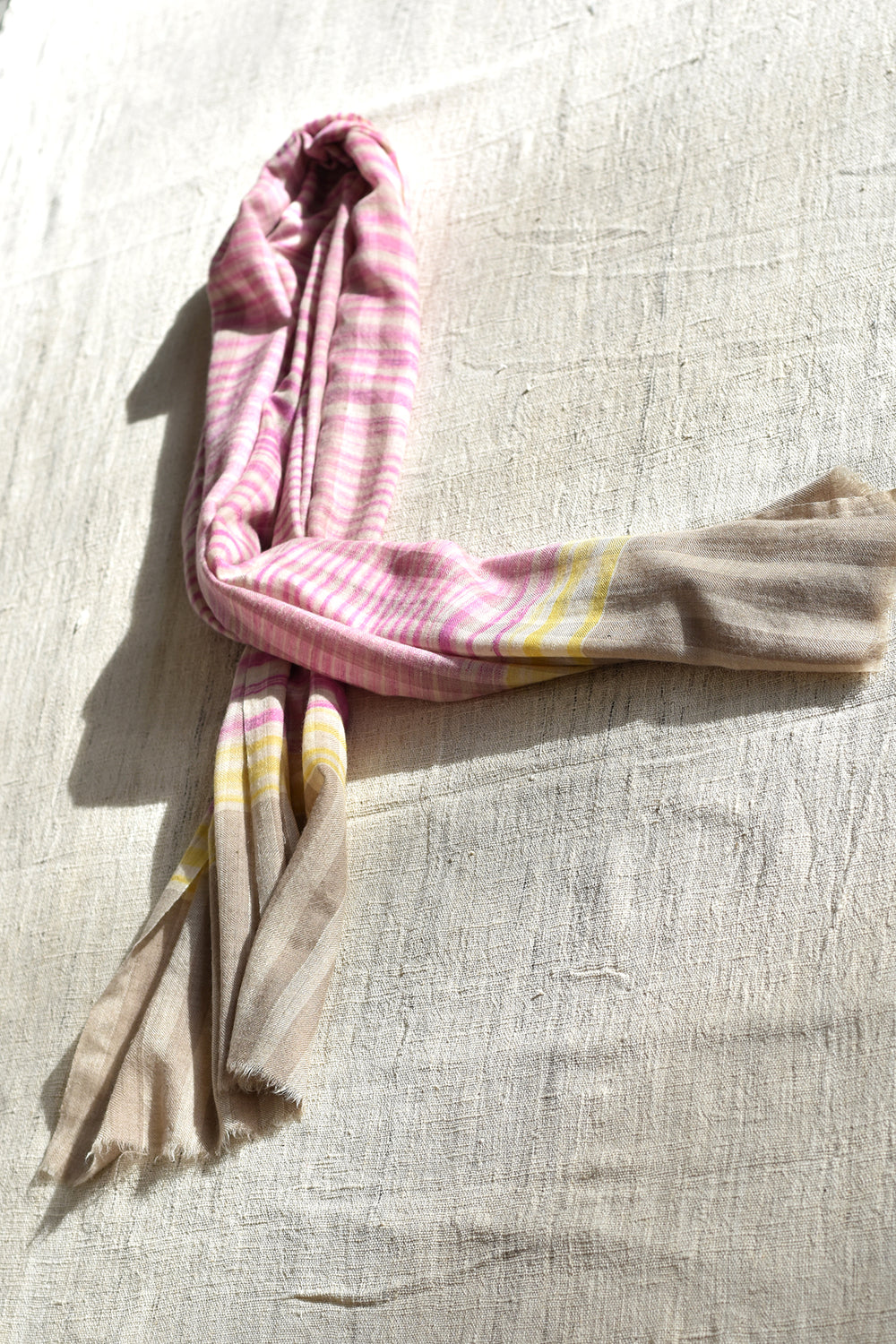 Pink cross Tiger handwoven pashmina