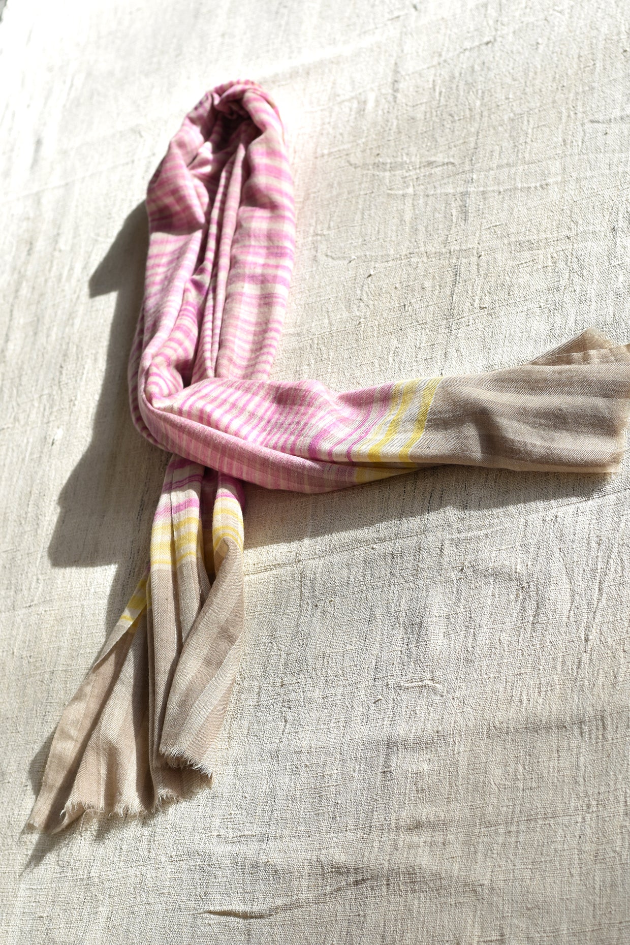 Pink cross Tiger handwoven pashmina