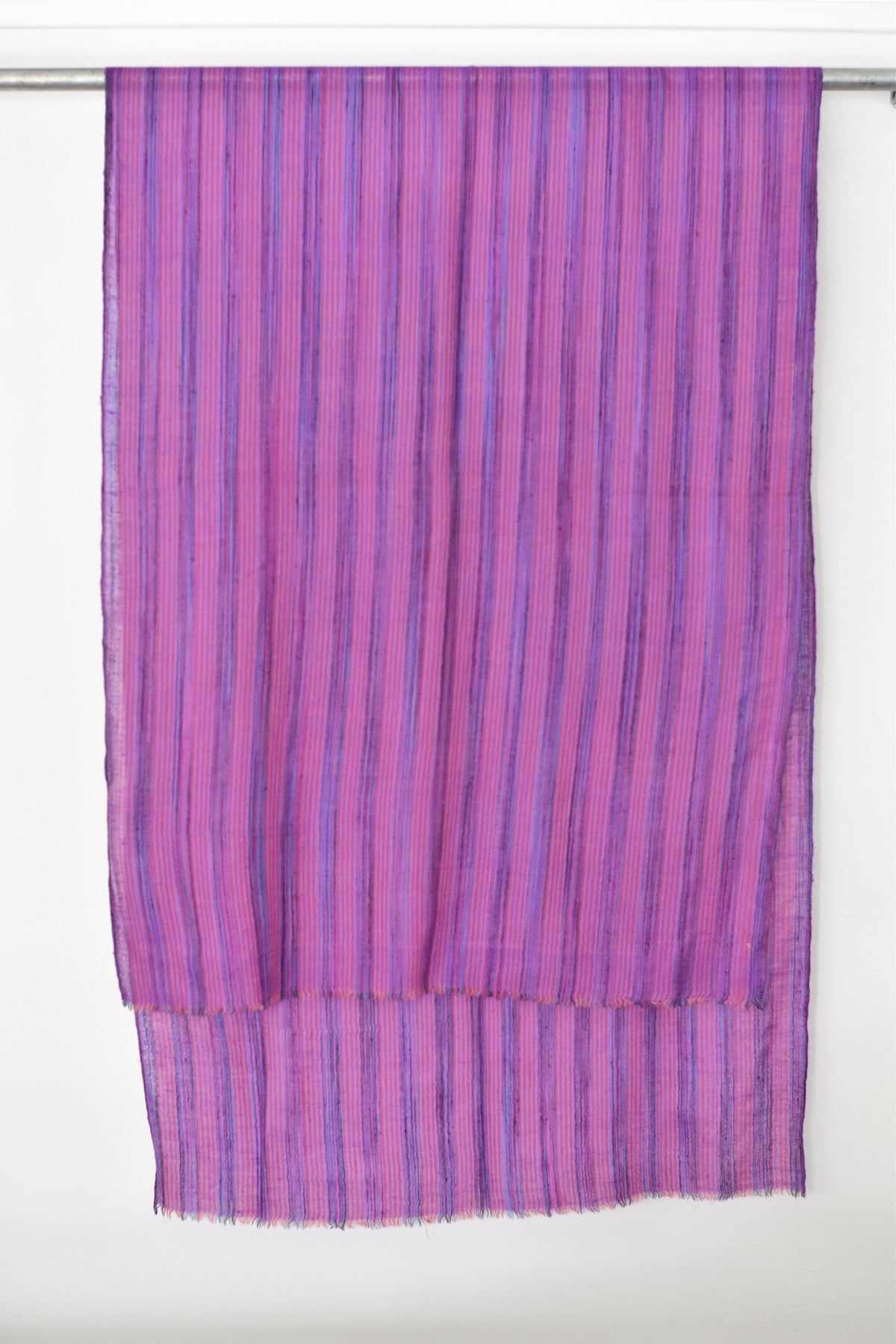 Purple lines handwoven pashmina