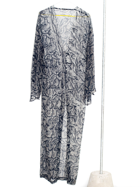 Silk chiffon thorn robe