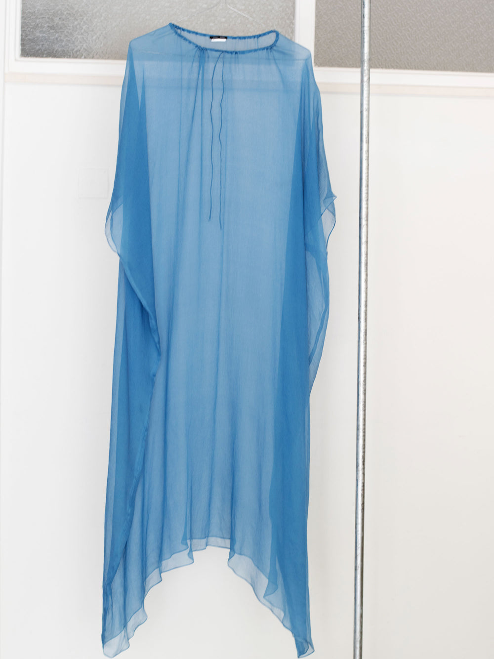 Silk chiffon sky caftan