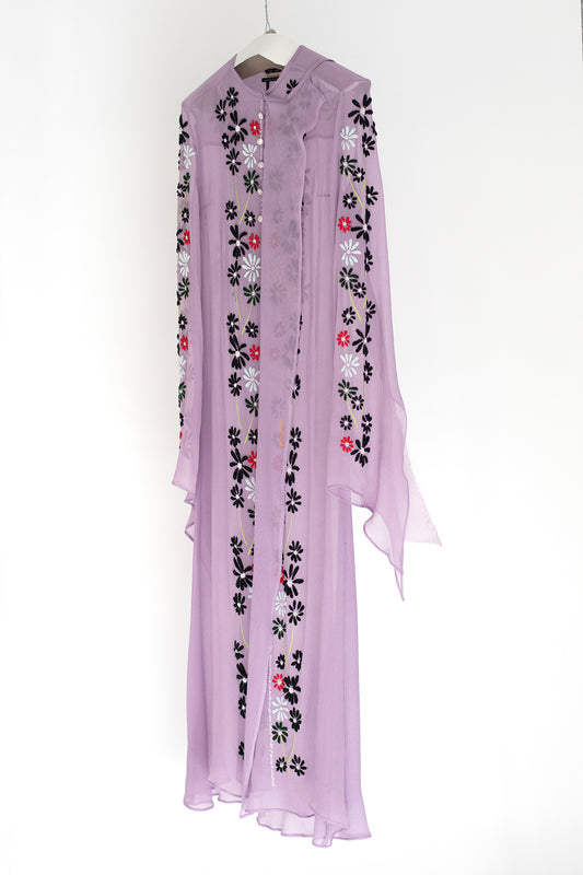 Natural dye flower jewel embroidered vest
