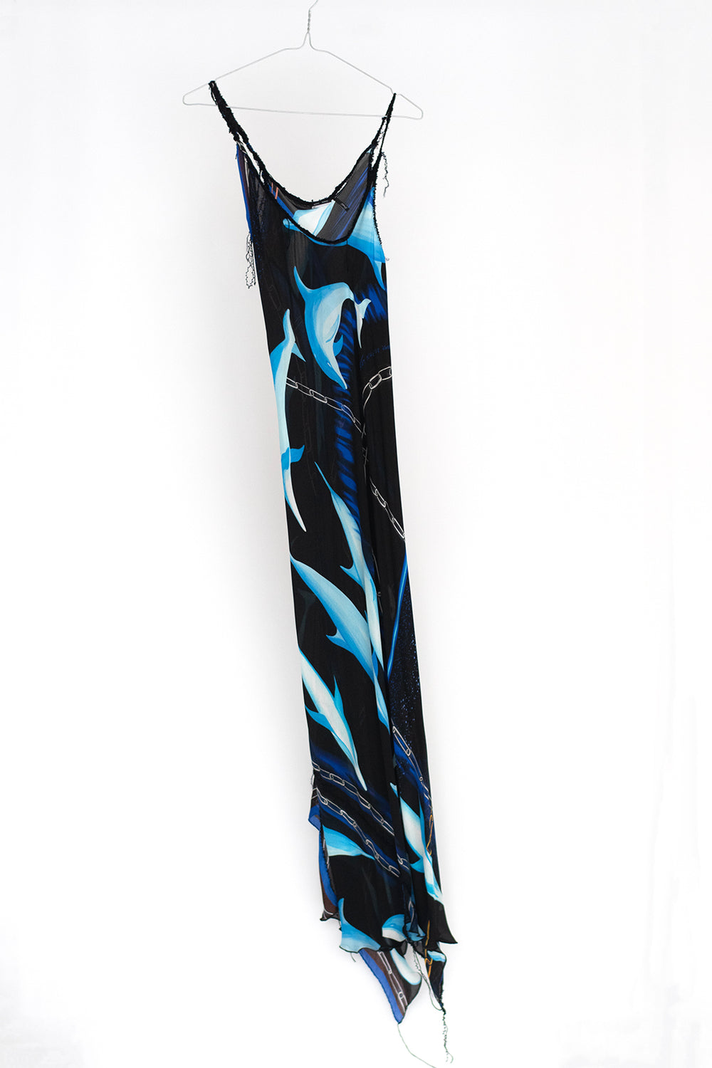 Neo dolphin silk bias cut scarf dress