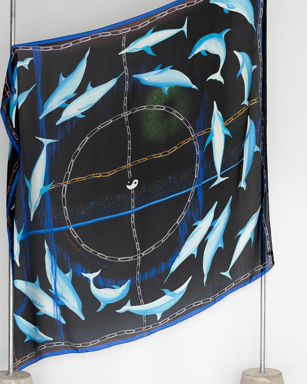 Neo Dolphin XL silk scarf