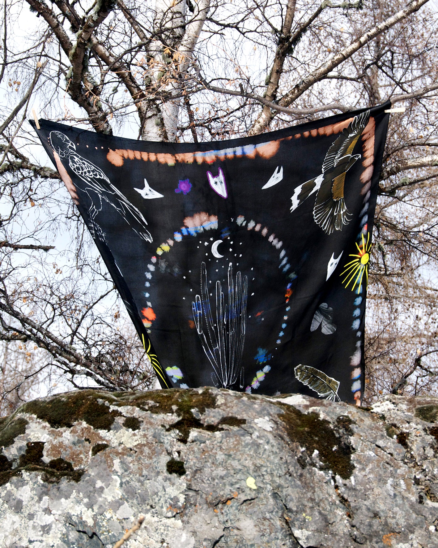 BlackArizona Eagle XL silk scarf