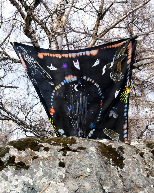 BlackArizona Eagle silk scarf